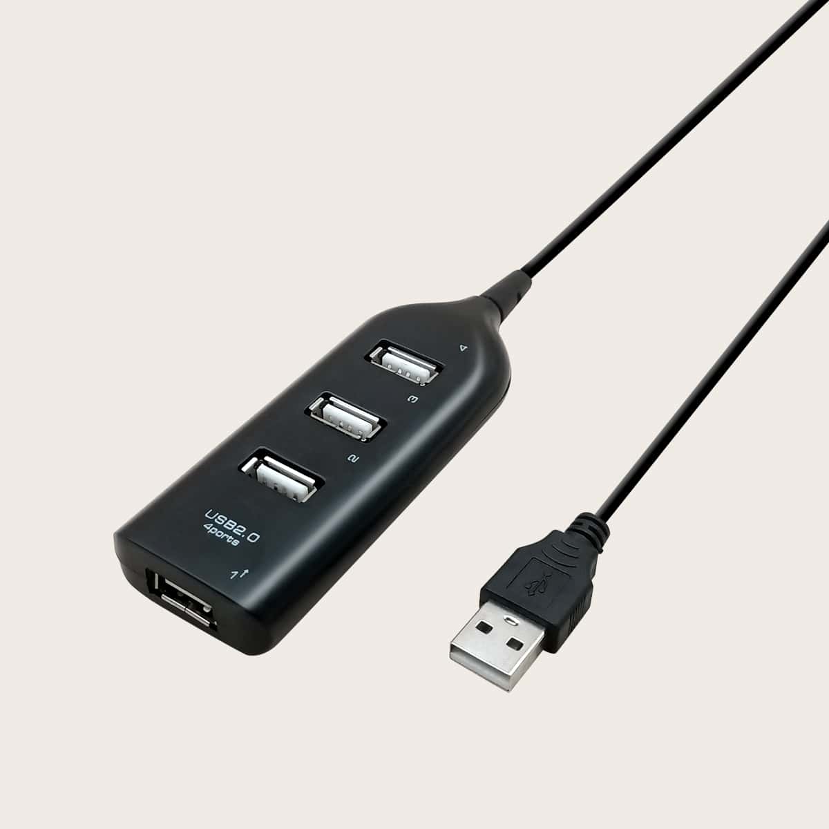 

1pc Three-USB Splitter, Black