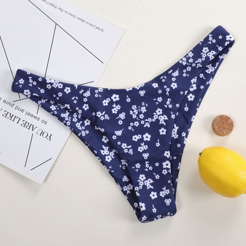 

Ditsy Floral High Cut Bikini Panty, Navy blue