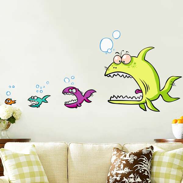 

Fish Print Wall Sticker, Multicolor