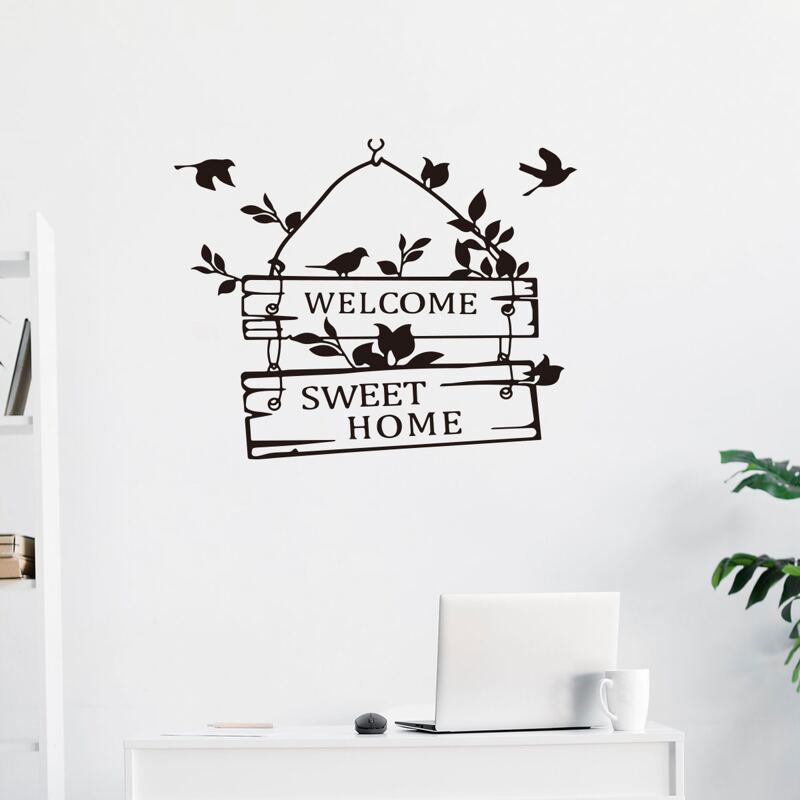 

Letter Graphic Wall Sticker, Black