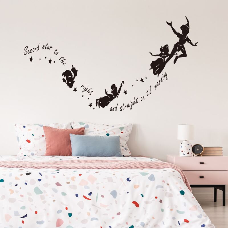 

Slogan Graphic Wall Sticker, Black