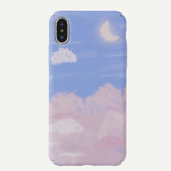 

1шт чехол для iPhone с мультипликационным принтом, Многоцветный