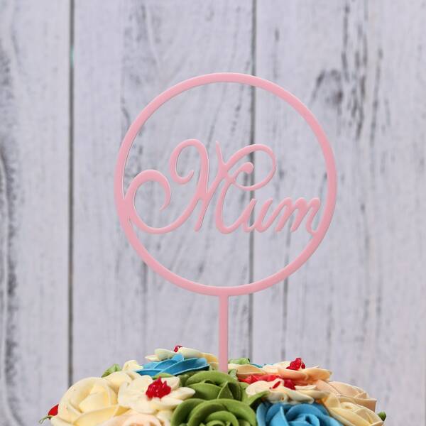 

1pc Letter Design Cake Topper, Dusty pink