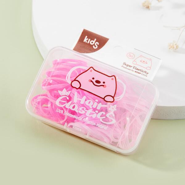 

100pcs Toddler Girls Simple Hair Tie, Multicolor