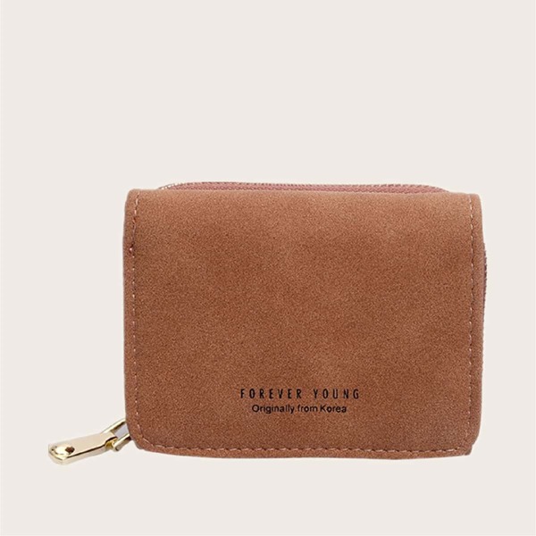 

Zip Around Purse With Card Slot, Brown