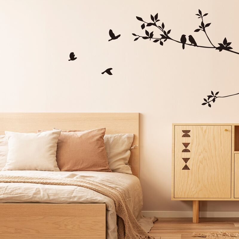 

Tree Branch Print Wall Sticker, Black