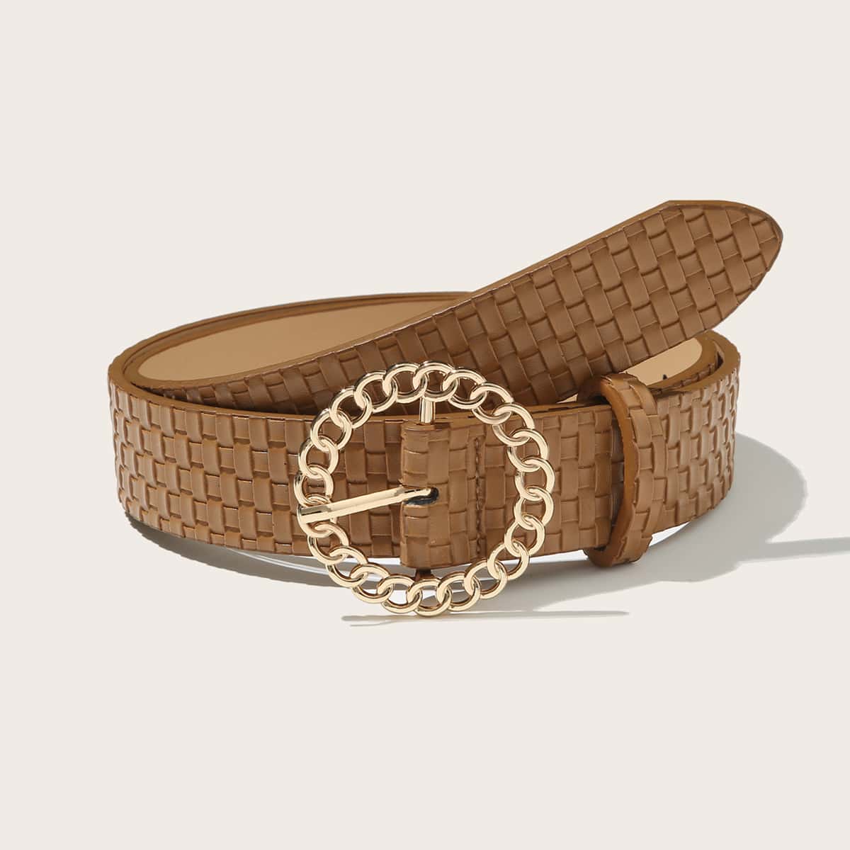 

Chain Buckle Belt, Camel