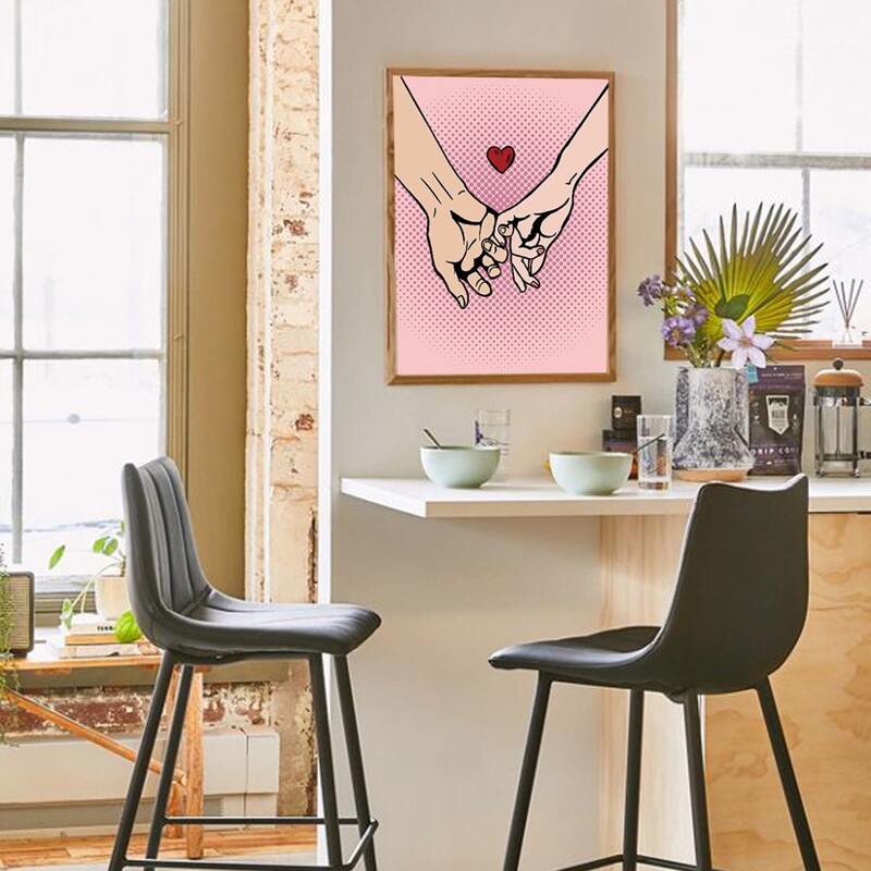 

Finger Print Wall Painting Without Frame, Multicolor