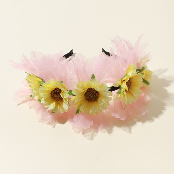 

Girls Flower Decor Hair Hoop, Dusty pink