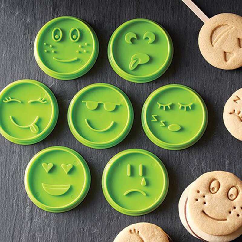 

7pcs Cartoon Biscuit Mold, Lime green