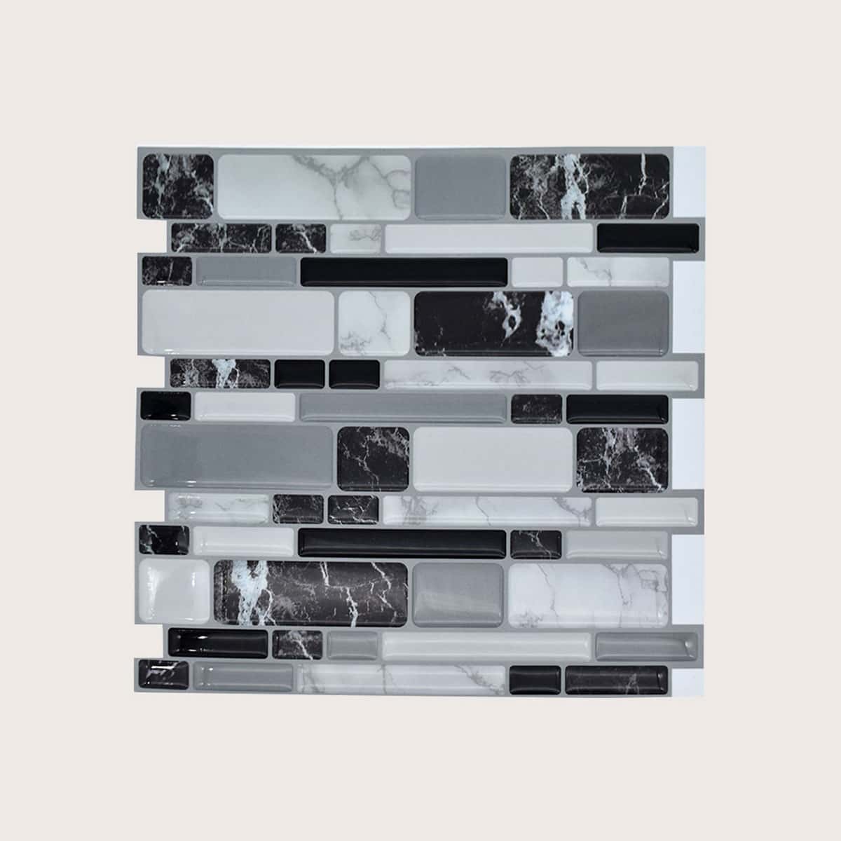 

1pc Waterproof Epoxy Tile Pattern Wallpaper Sticker, Multicolor