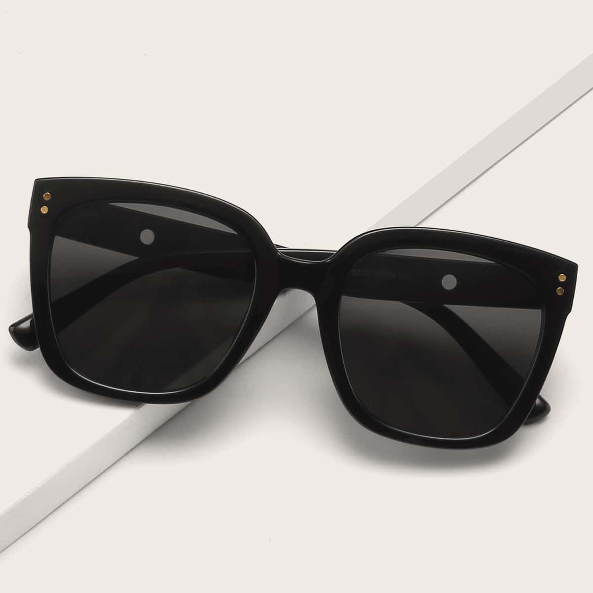 

Simple Square Frame Sunglasses, Black