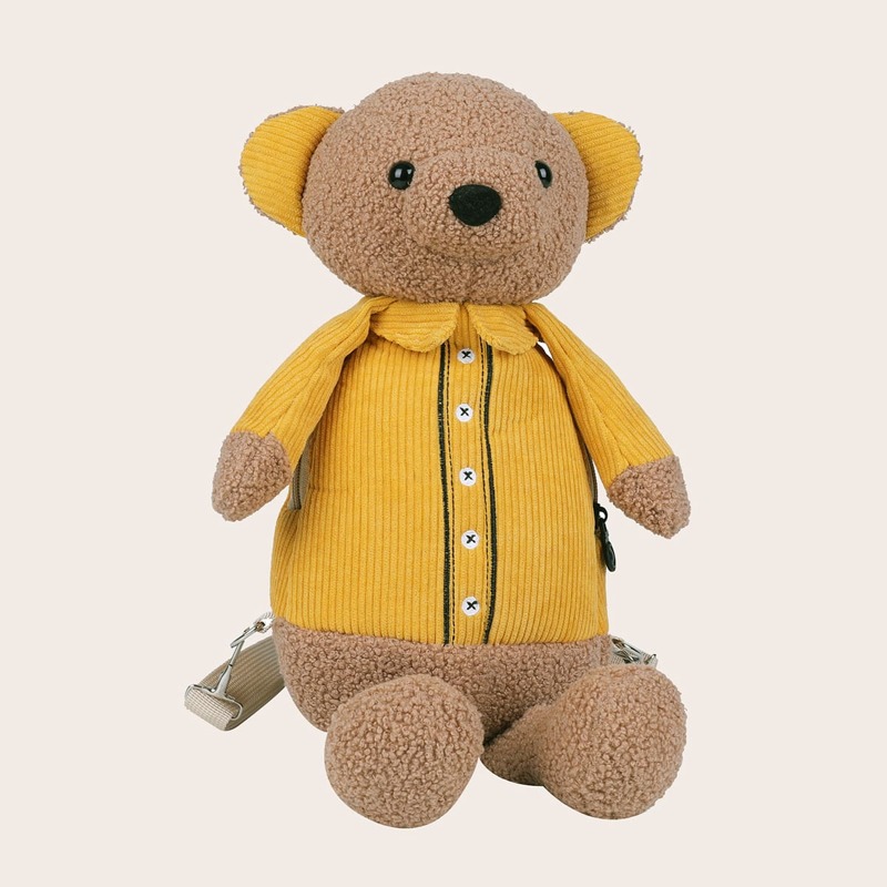

Cartoon Bear Shaped Backpack, Yellow