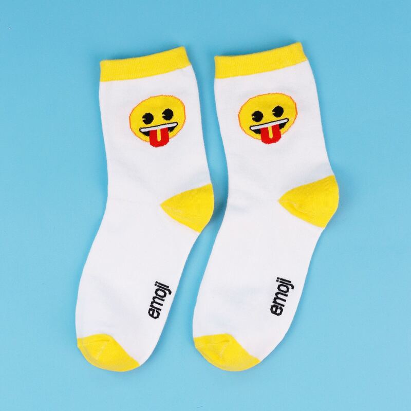 

Cartoon Socks, White