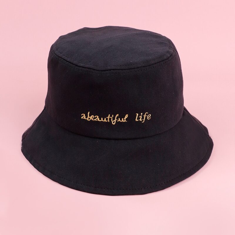

Slogan Graphic Bucket Hat, Black