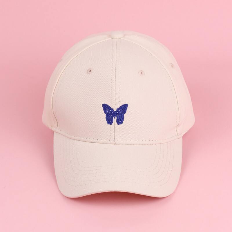

Butterfly Baseball Cap, Beige pastel