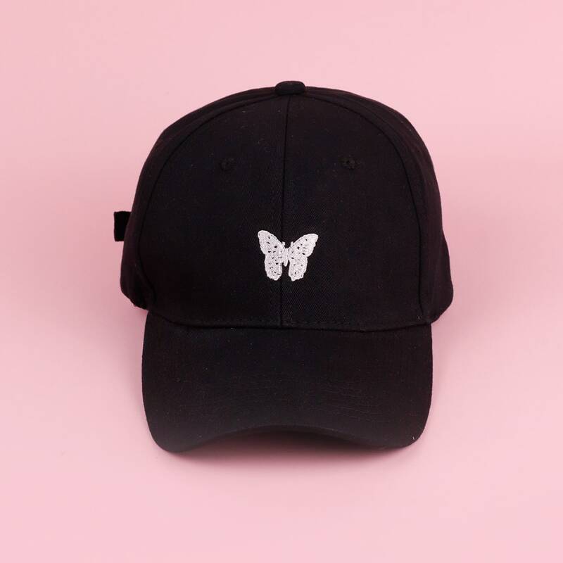 

Butterfly Baseball Cap, Black