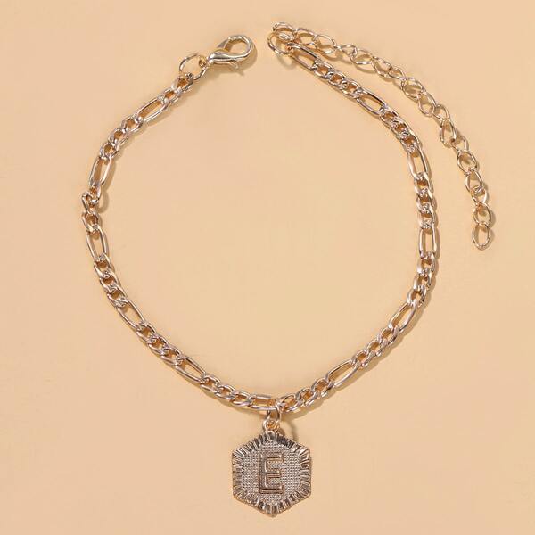 

Letter Pendant Anklet, Gold