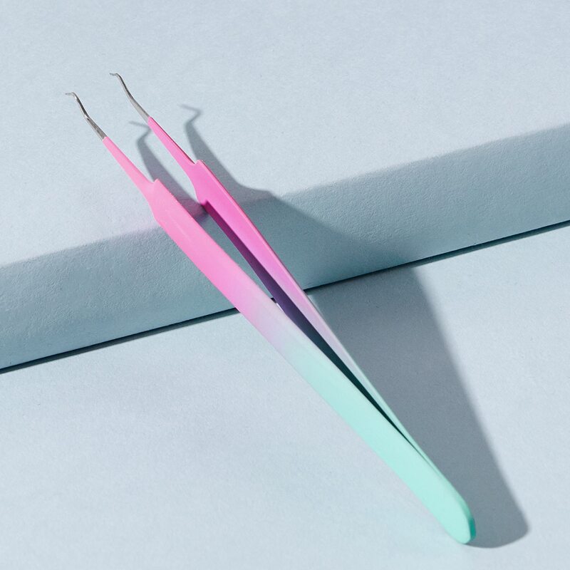 

1pc Bent Head Acne Tweezer, Multicolor