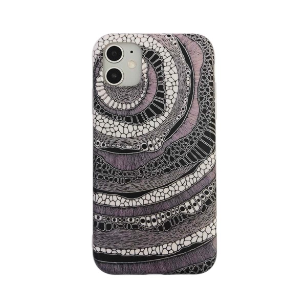 

1pc Geometric Print iPhone Case, Multicolor