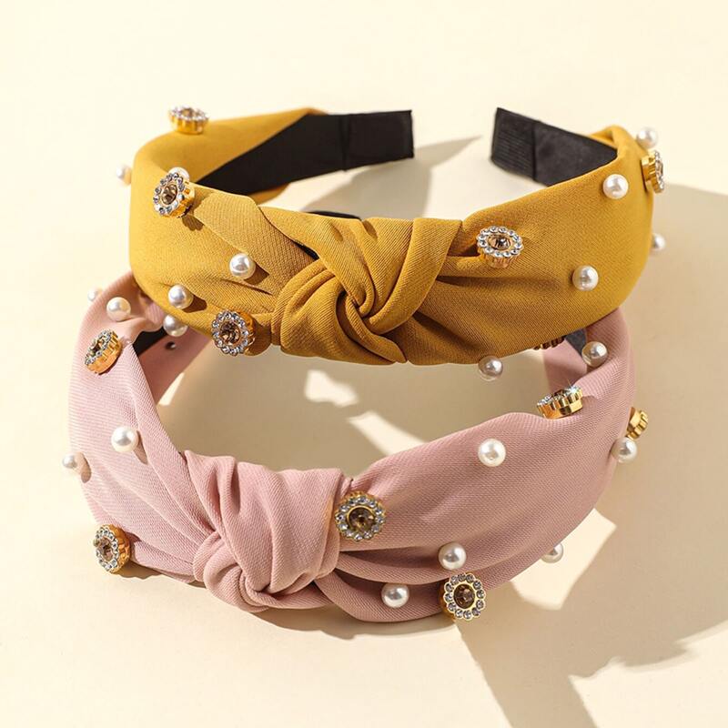 

2pcs Rhinestone Decor Hair Hoop, Multicolor