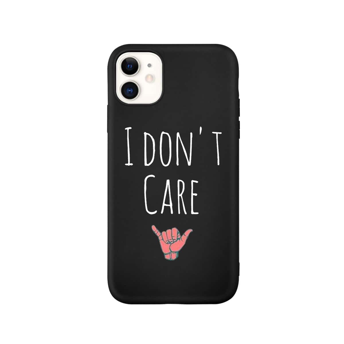 

1pc Slogan Graphic iPhone Case, Black