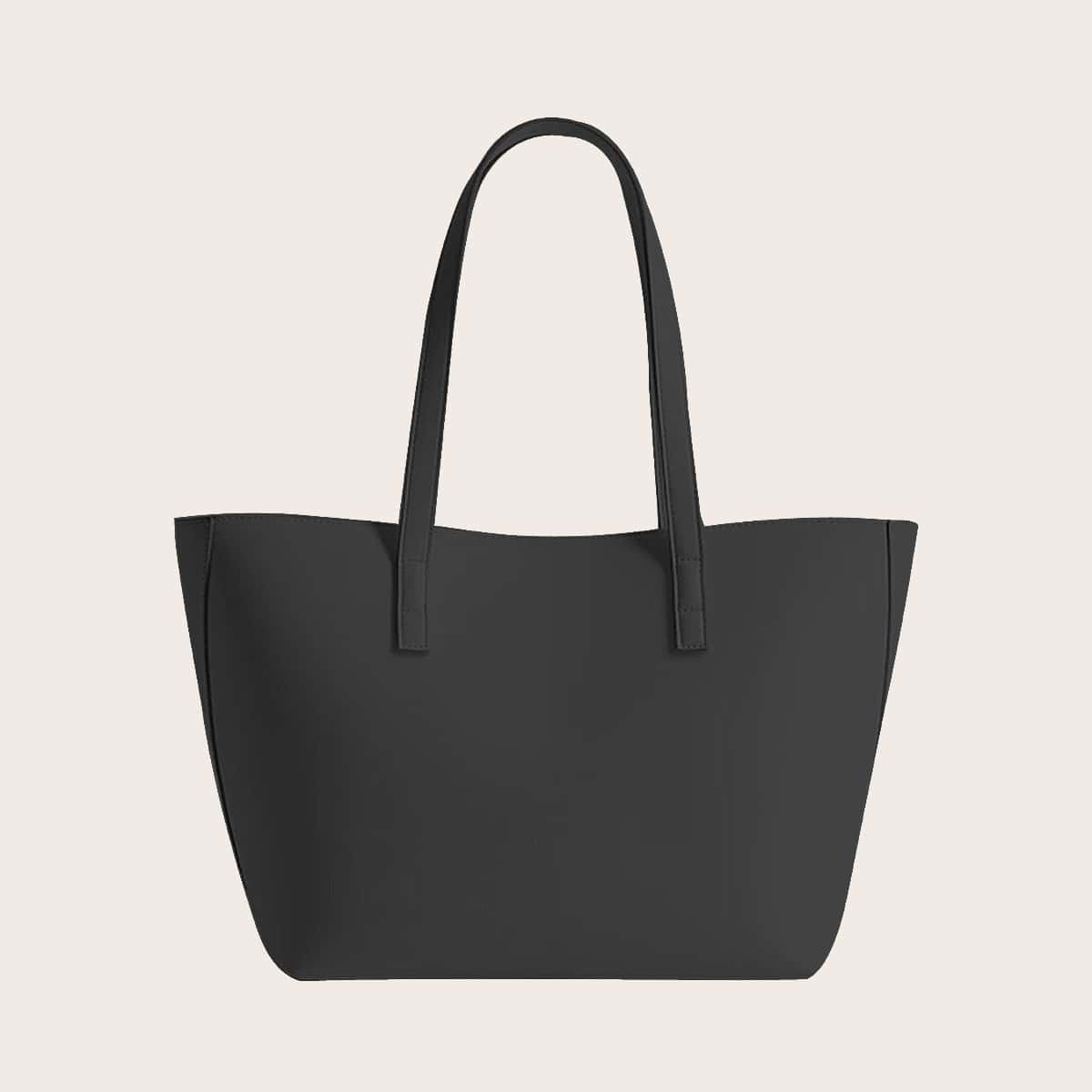 

Minimalist Large Capacity Tote Bag, Black