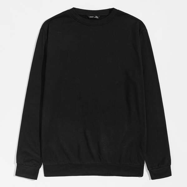 

Men Letter Graphic Pullover, Black