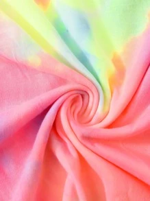 SHEIN Top de tie dye ribete con fruncido - Multicolor - Ver 3