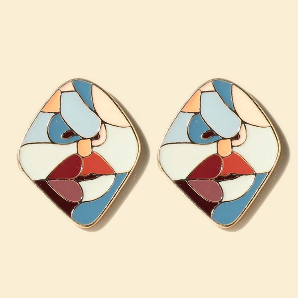 

Colorful Scrawl Drop Earrings, Multicolor