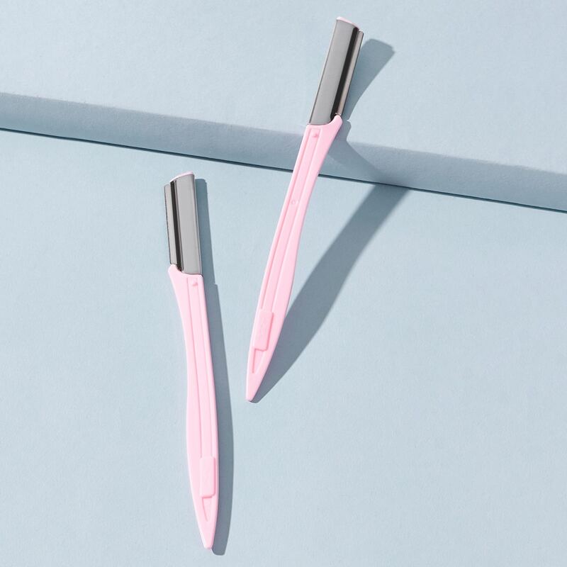 

2pcs Solid Eyebrow Trimmer, Pink