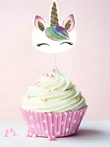 24pcs/Set Cupcake Decorations Suitable For Holiday Parties - Multicolor - View 3