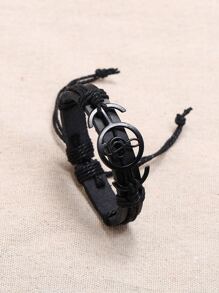 Vòng tay PU trang trí nốt nhạc thời trang và phổ biến cho nam giới cho kỳ nghỉ và cho vẻ ngoài sành điệu - màu đen - Xem 8