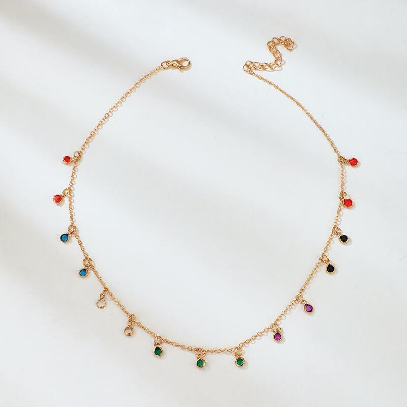 

Gemstone Chain Necklace, Multicolor
