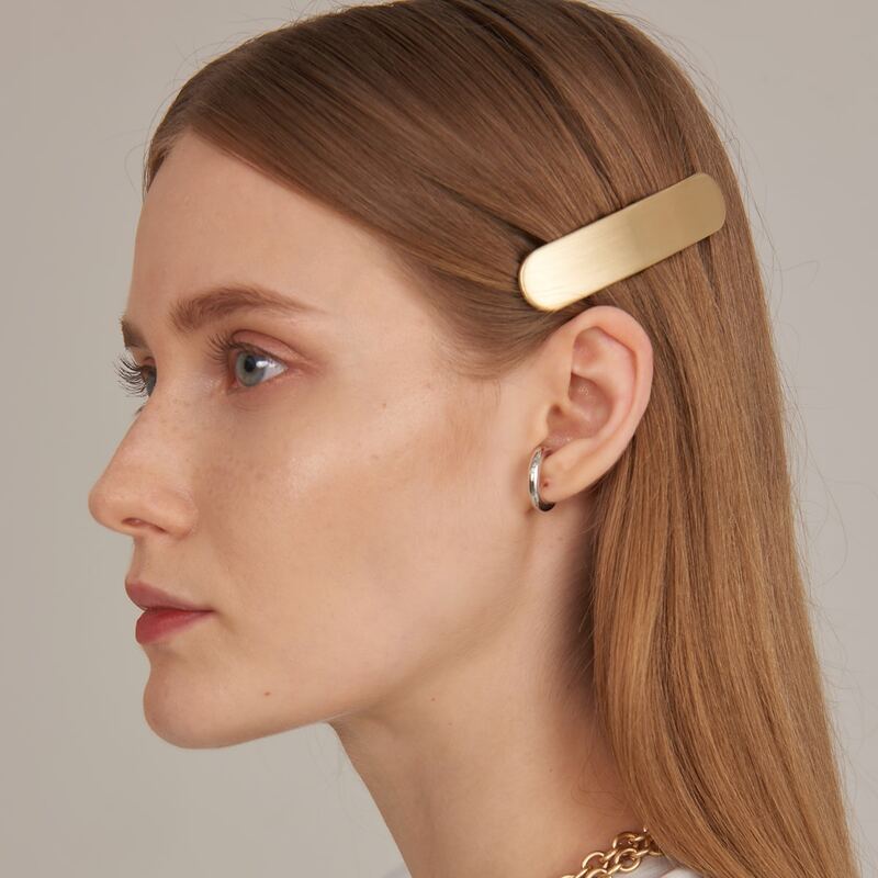 

Metallic Hair Clip, Gold