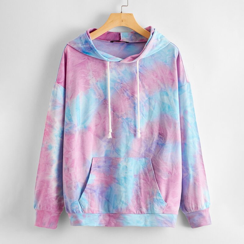 

Tie Dye Pocket Front Hoodie, Multicolor