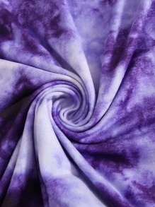 Muchica Butterfly Print Tie Dye Dress - Violet Purple - View 5