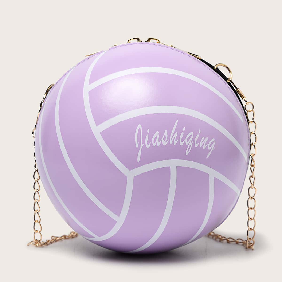 

Letter Graphic Spherical Crossbody Bag, Purple