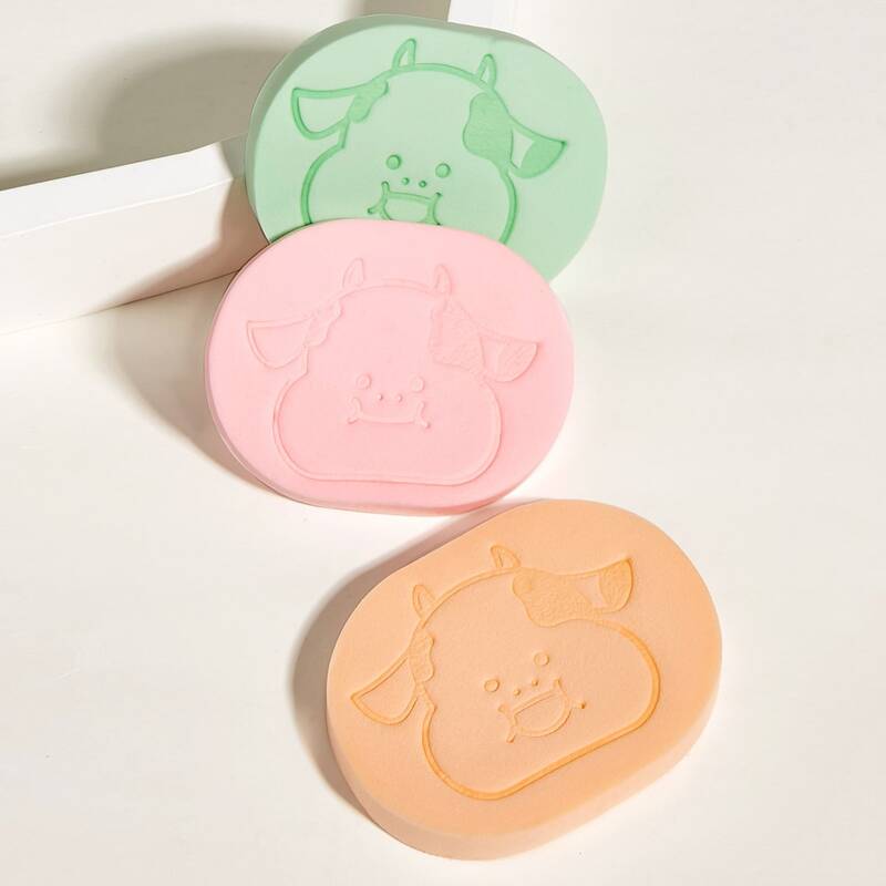 

3pcs Facial Cleansing Puff, Multicolor