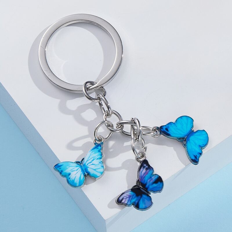 

Colorful Butterfly Pendant Keychain, Multicolor