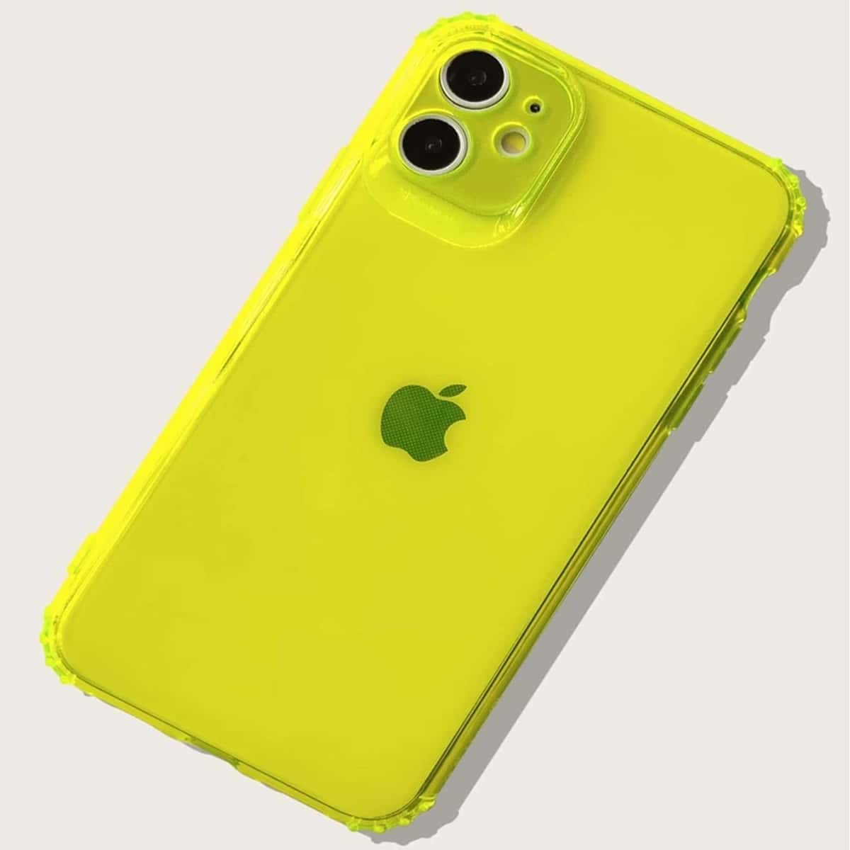 

Clear iPhone Case, Yellow neon