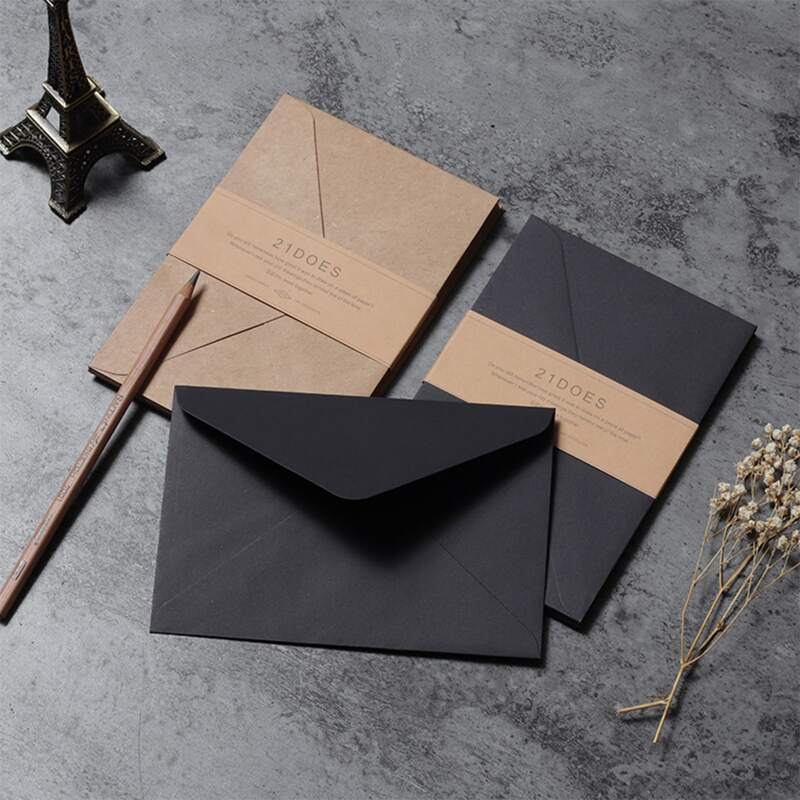 

10pcs Kraft Paper Envelope Set, Multicolor