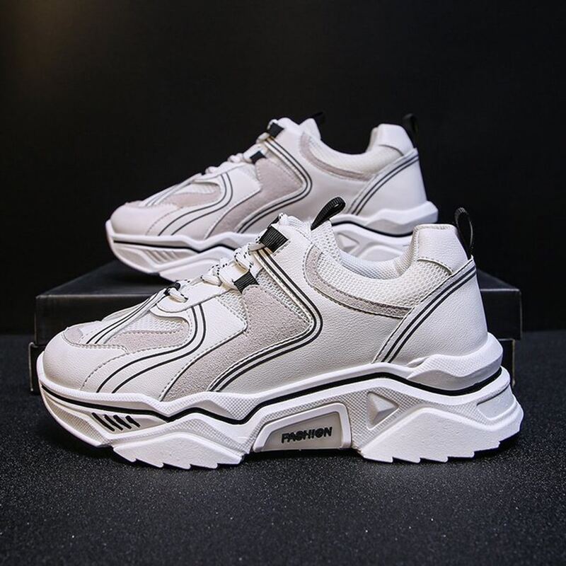 

Lace-up Chunky Sneakers, White