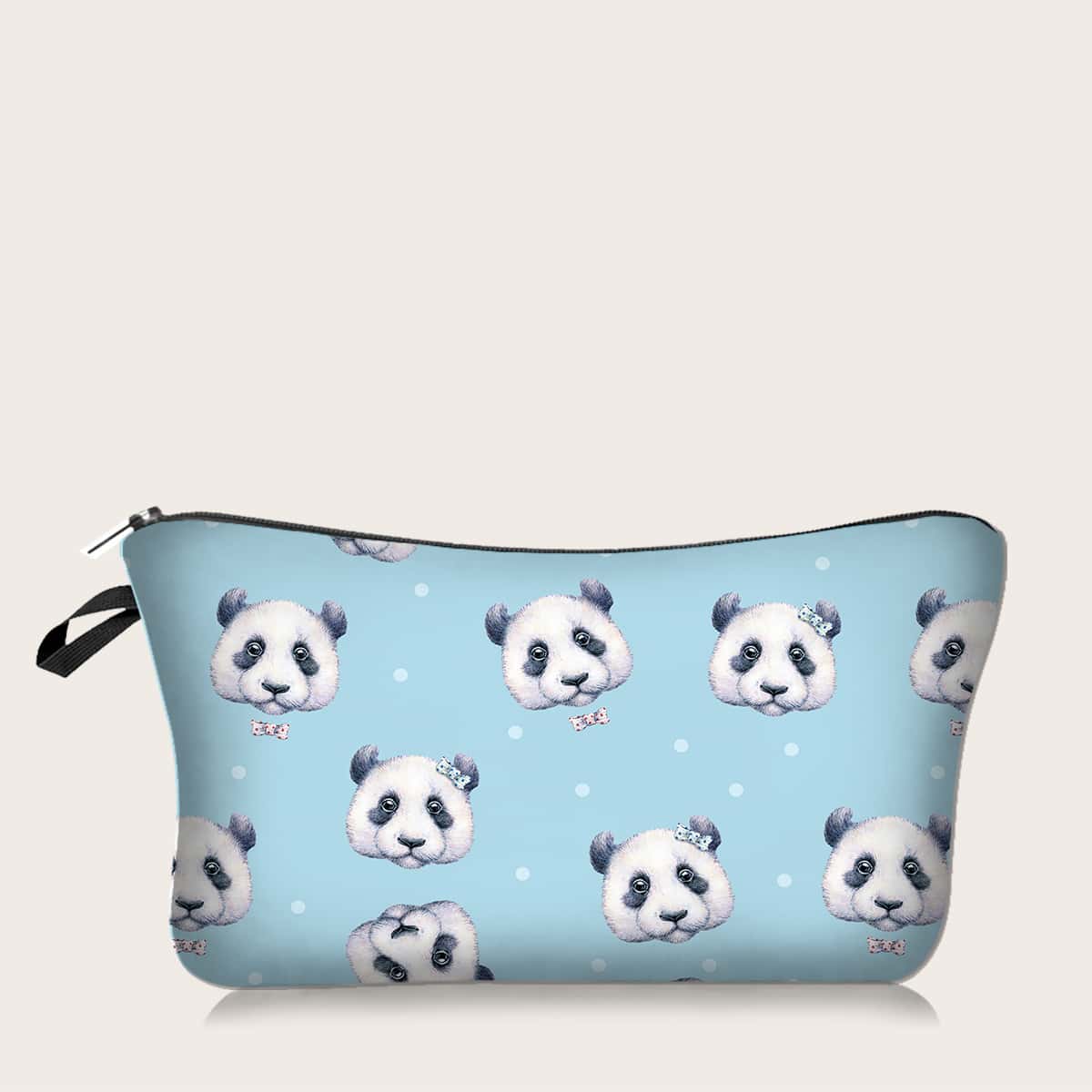 

1pc Panda Print Makeup Bag, Multicolor