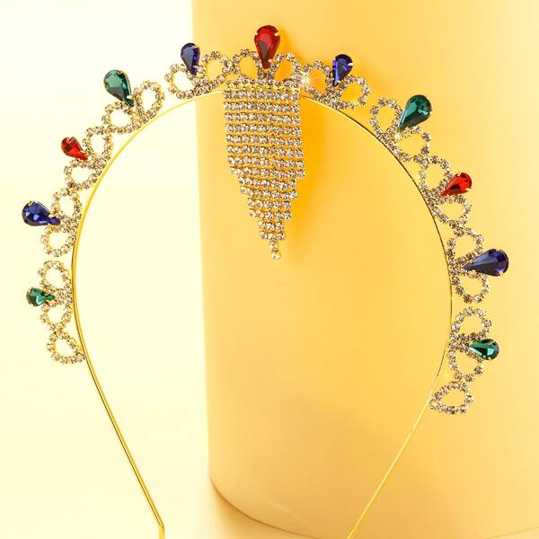 

Gemstone Decor Tassel Hair Hoop, Multicolor