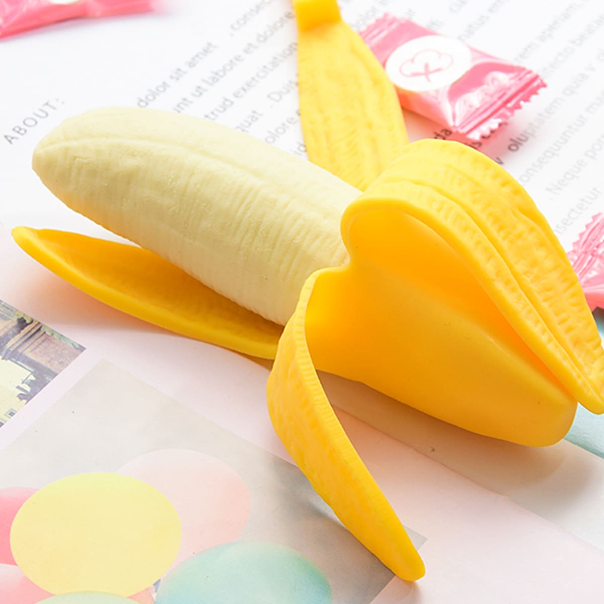 

1pc Banana Shaped Dog Toy, Yellow