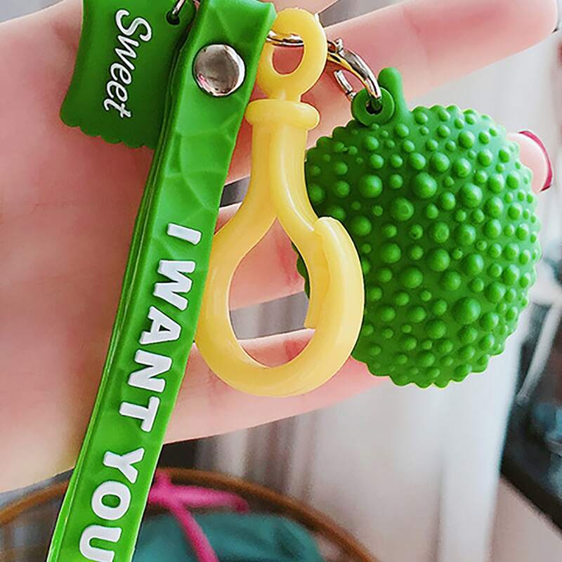 

1pc Durian Keychain, Green
