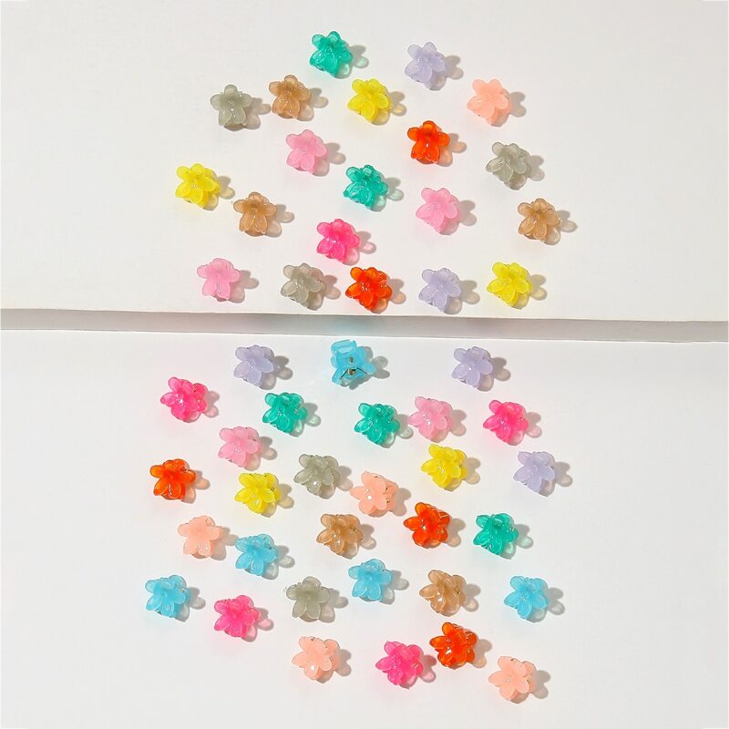 

50pcs Floral Hair Claw, Multicolor