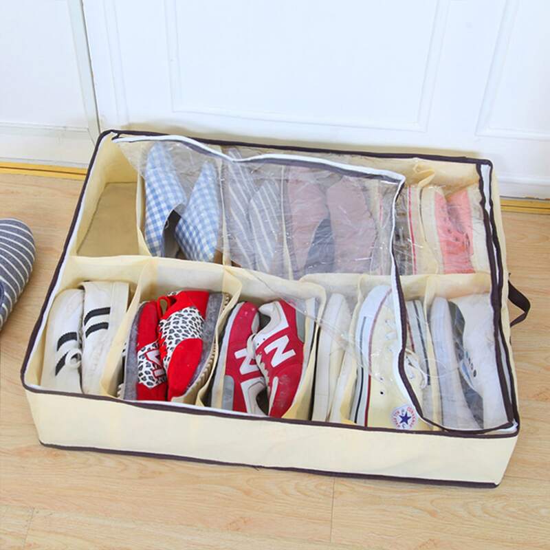 

Multi-grid Shoes Storage Box, Khaki