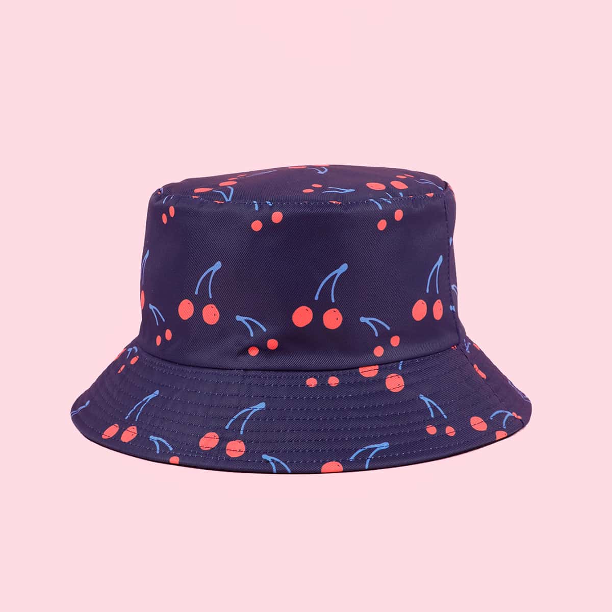 

Cherry Bucket Hat, Navy blue